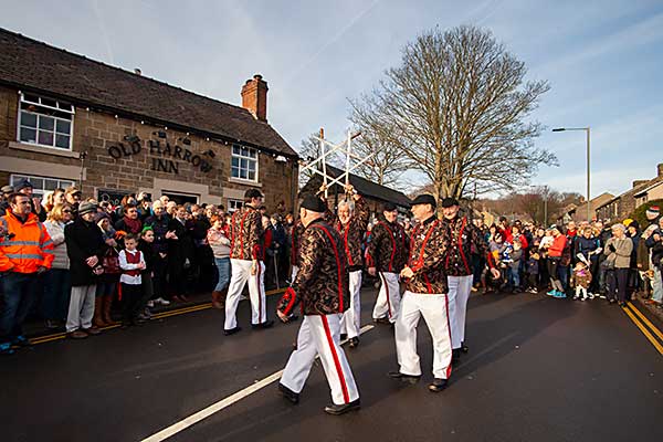 +left Boxing Day 2019, in front of the Old Harrow, Grenoside